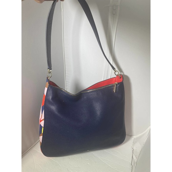 Kate Spade Kailee Handbag Tropical Toss Nightcap Blue Purse Shoulder Strap Bag - Picture 4 of 16